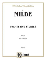 Milde 25 Studies for Bassoon, Opus 24, Kalmus Edition Alfred