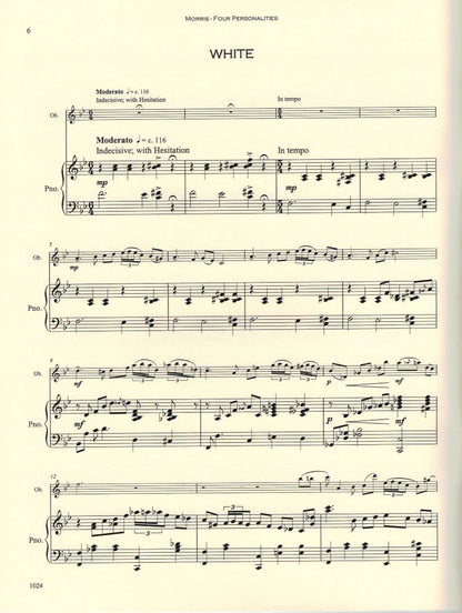 Morris: Four Personalities for Oboe and Piano Trevco