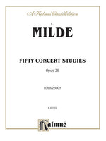 Milde 50 Concert Studies for Bassoon, Opus 26, Kalmus Edition Alfred